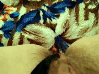 horny babe goes wild with a big dildo for self-pleasure