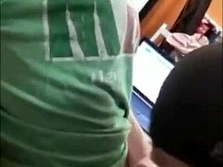 My good friend WORSHIPS MY COCK with pure devotion.