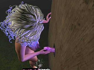 a guy discovers a glory hole in the cartoon world