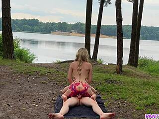 Hardcore Riding Naked Blonde Outside Public Cum Shot On Tits