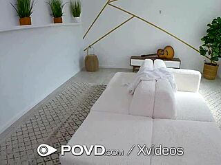 this bubbly brunette takes casting dick deep in wild pov