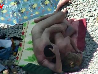 Hey! Watch This Mature Couple Fucking on Sunny Beach!