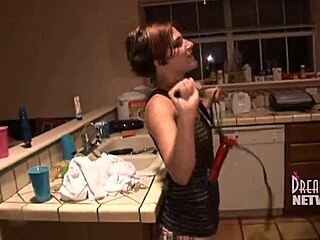 Hot Chick Fucks Tree-Mounted Dildo at Wild Party for All to See