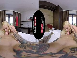 hot chubby bambi bella rides rough in blonde cowgirl fingering.