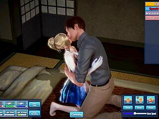 blonde princess pleasures herself and rides cock