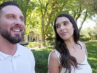 couldn't wait to fuck after the date? see her tight pussy take monster cock!