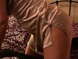 French blonde amateur in satin lingerie bends over for doggystyle deepthroat and ass to mouth.