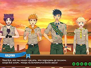 Russian Voice Acting in Game Friends Camp Episode 22 Featuring Gay Twinks and Hentai Elements