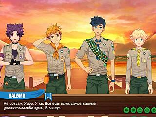 Russian Voice Acting in Game Friends Camp Episode 22 Featuring Gay Twinks and Hentai Elements