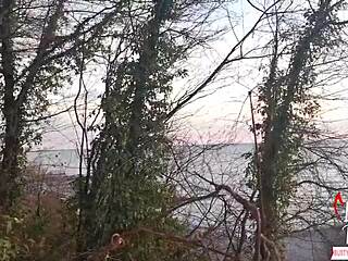 Slut Sucks Stranger’s Huge Cock at Sunset by Sea