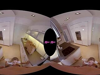 wow, this big titty blonde teen gets smashed hard in kitchen vr