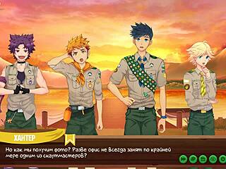 Russian Voice Acting in Game Friends Camp Episode 22 Featuring Gay Twinks and Hentai Elements