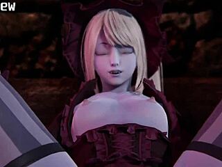 craving a steamy blowjob from 3d shalltear bloodfallen in uncensored hentai?