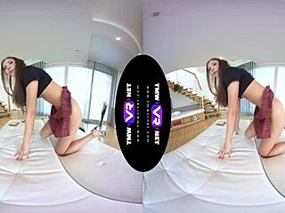 Stefany Masturbates To Orgasm On Sofa In Clothed Skirt