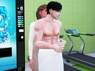 Post game sex with monster cock in 3D cartoon parody