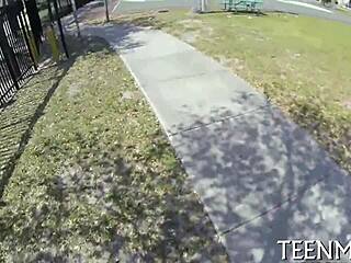 Filling Teen Scarlett Sawyer's Mouth with Cum in Rough Doggystyle Blowjob Session