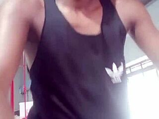 Did two guys hook up after gym stares? They banged hard at her place with a creampie!