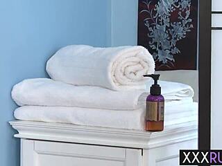 Be Quiet While Hot Milf Courtney Taylor Satisfies Client with Big Cock Massage