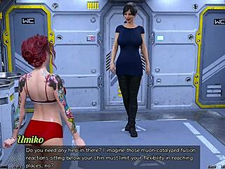 stranded in space, this big tits milf just wants to chat with me