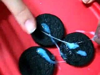 Oldie Enjoys Milk, Oreos, and a Sticky Cum Quickie Finish