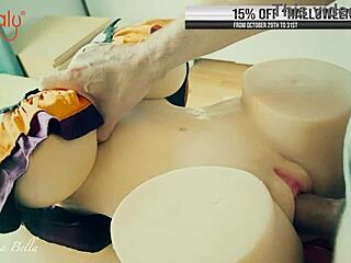 fucking britney tantaly doll in halloween lingerie with big veiny cock cumshot on tight pussy