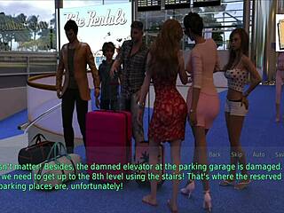 A wife and stepmother play a homemade game together.