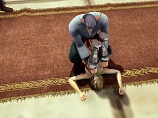 Cute 3D Cartoon Blows Big Tits in Warcraft Throne Room!