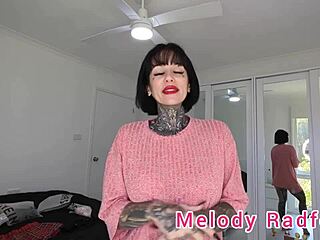 short black and red lingerie skirt try on haul closeup melody radford