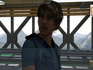 A wife and stepmother play a homemade game together.