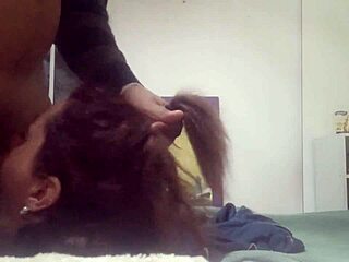 she loves sucking that monster cock deepthroat in homemade video