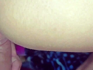 Is she dripping wet while riding boyfriend's cock in amateur closeup?