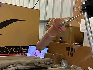 New Fucking Machine Rips Clothes and Pounds Huge Anal Dildo. Squirting and Dripping in Crossdressing Action!