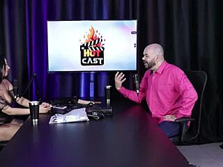 Paulo Avelar and Tiv Models in Hot Cast with Victoria Beatriz in Sheer Red Lingerie