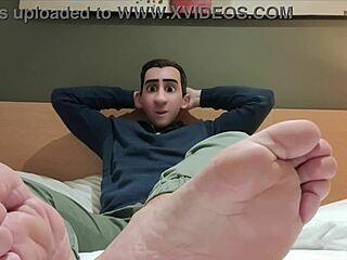 Step Gay Dad Shares Hotel Bed, Wants To Be Fucked By Hot Stepdad With Feet Fetish