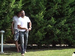 this horny babe's gettin' DP fucked. by two guys.