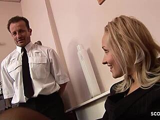 hey, caught this big-ass office girl in stockings, wanna help me bang her?