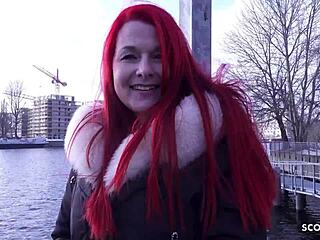 Redhead Milf Mina Knight Picked Up for Rough Casting Fuck in Berlin