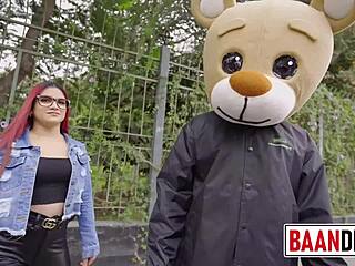 Rosario Red drags Milky Bear to studio for wild banging! 🔥💦