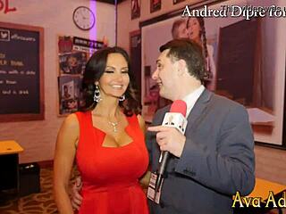 ava addams teases andrea diprè by playing with her massive boobs