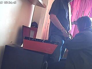 i suck boss's monster cock in public office and swallow cum