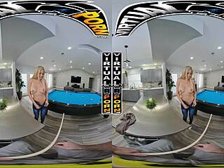 Watch Caitlin Bell dominate billiards with her big tits and latin milf charm!