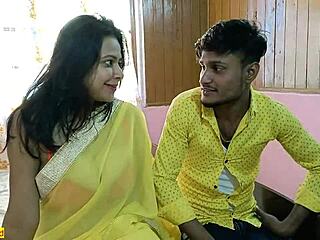 Desi girl enjoys erotic honeymoon sex in Hindi