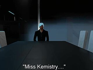 Office babe performs hardcore blowjob on small tits brunette