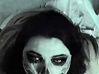 Intense spooky premature cum compilation with flashing lights warning for Halloween, featuring deepthroat and blowjob scenes