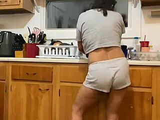 anna maria dances while doing dishes, part two