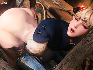 skyrim blonde demon babe takes a hard pounding