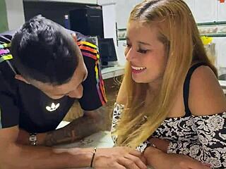 what's behind this cute couple's steamy kitchen encounter?