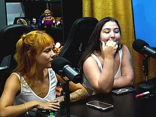 Flora vip flashes her tits on podcast, ruan shows his dick back?