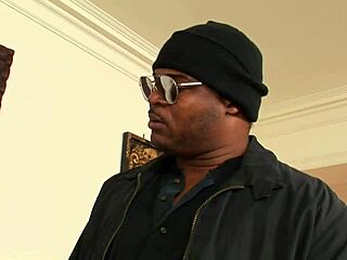 young white guy eagerly sucks and fucks a chubby black thug in raw interracial action