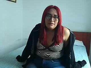 look at this redhead babysitter's first time homemade video